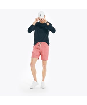 Your 'go to' summer shorts featuring a comfortable elastic-drawstring waist Multiple pockets to keep your necessities close and secure. Nautica logo embroidered above back welt pocket Fit: Relaxed, Sizing: As expected