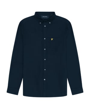Camisa azul marino, Manga larga, 100% algodón, Regular Fit, Se ajusta al tallaje real, Camisa azul marino, Cierre con botones, Camisa de manga larga, Camisa Oxford
