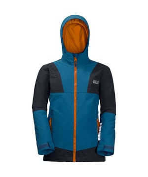 The SNOWSPORT JACKET was designed with the junior slope shredder in mind. This kids' ski jacket is loaded with winter sports features, all with child-friendly handling. To ensure that the weather doesn't spoil the fun, the jacket is waterproof and warmly insulated. The fabric is made to withstand harsh treatment, whether it's snowball fights or close contact with skis, poles or hard ice. A snow skirt and snug fitting cuffs prevent snow ingress when things get a bit wild. The jacket is equipped with lots of practical pockets, so there's plenty of room for everything your kids need for a big day on the slopes.