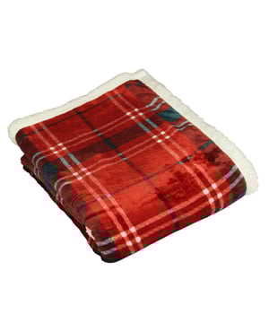 It's time to get cosy with the blake throw, the design features a tonal tartan check pattern. Created with luxurious 230gsm microfleece for a super soft front that emanates an opulent sheen. With a 230gsm sherpa reverse in a optic white you'll be keeping toasty warm all night long.