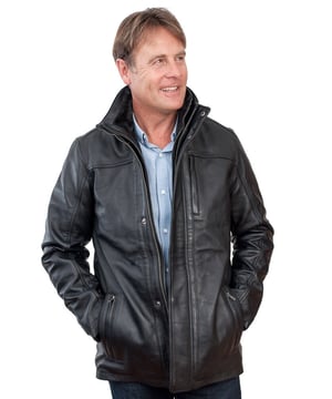 A beautifully tailored warm leather jacket crafted from soft supple Nappa Leather. This jacket features an YKK Zip fastening that is overlapped by covered press studs for added comfort. To help keep the cold wind at bay you will a high funnel neck collar. In addition there is an inner fleece line collar that adds an extra layer of comfort and insulation. For added practicality this jacket features five external pockets one vertical zipped at the chest and another two zipped pockets at the hip plus two open handwarmers. To help provide a more customised fit the cuffs are adjustable with a press stud fastened strap which allows them to be cinched in.