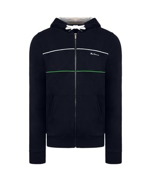 Ben Sherman Long Sleeve Zip Up Navy Blue Mens Hooded Track Jacket 0065216 NAVY
