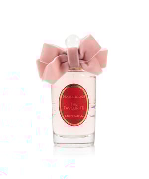 The Favourite by Penhaligon’s is a Floral Woody Musk fragrance for women. Launched in 2020, this radiant scent is best suited for the warmer seasons and ideal for daytime wear. It captures a graceful and confident femininity through a blend of luminous florals, soft musks, and warm woods, creating an elegant and contemporary composition.  
The fragrance opens with a fresh and delicate burst of violet and freesia, uplifted by the sparkling brightness of mandarin orange, offering a charming and inviting introduction. At the heart, a graceful bouquet unfolds with golden mimosa, velvety iris, and the creamy depth of jasmine sambac, creating a soft yet expressive floral accord. The base is warm and sensual, featuring a smooth blend of musk, ambroxan, and sandalwood that leaves a gentle, powdery trail with a refined woody finish.  
Ideal for those who appreciate feminine, clean, and modern florals, The Favourite exudes sophistication and subtle power. Housed in a classic sleek bottle adorned with a bow ribbon, it perfectly reflects the delicate strength and poised character of the fragrance.  
Top Notes: Violet, Freesia, Mandarin Orange. 
Middle Notes: Mimosa, Iris, Jasmine Sambac. 
Base Notes: Musk, Ambroxan, Sandalwood.  
How to Apply: 
Apply it to your body's warmest points, such as the crease of your elbows and wrists, to intensify the longevity of the fragrance. 
Avoid rubbing after application, as this will reduce the longevity of the fragrance. 
For wrist application, apply the fragrance after hand washing.