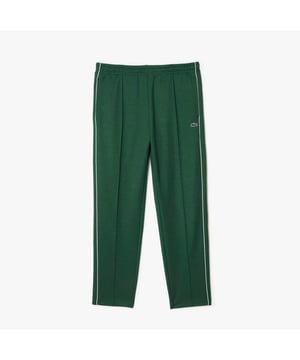 Heren Lacoste Paris Track Pants Biologisch katoen Regular fit recht model Contrasterende streep Zak met rits op achterkant Geborduurde krokodil op voorkant