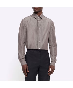 Regular fit, Striped print, Collared, Long sleeves, Cuffed, Button fastening