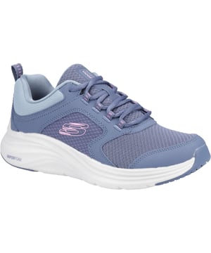Experience total comfort and sleek lightweight style wearing Skechers Vapor Foam. This athletic lace-up features an engineered upper with a cushioned Skechers Air-Cooled Memory Foam insole, plus a super lightweight Vapor Foam midsole