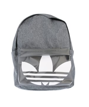 adidas Originals adicolor Classic Backpack in grey.- Padded adjustable shoulder straps.- Transparent pocket.- Front zip pocket.- Side water bottle pockets.- Adult Unisex.- Dimensions: 30 cm x 44 cm x 13 cm.- Volume: 25 L.- Main material: 100% Polyester. Lining: 100% Polyester.- Ref: GD4533Measurements are intended for guidance only