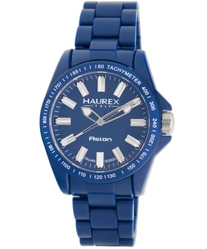 Haurex Italy Aston Collection Blue Dial Watch
