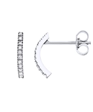 Earrings Diamonds 0.09 Cts - HSI Quality - White Gold - Our jewellery is made in France and will be delivered in a gift box accompanied by a Certificate of Authenticity and International Warranty