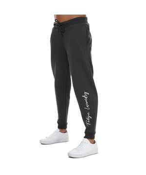 Tokyo Laundry Kruze-joggingbroek voor dames in charcoal marl.<br /><br />- Geribde elastische tailleband met trekkoord.<br />- Zakken in de zijnaad.<br />- Taps toelopende pijpen met geribde boorden.<br />- Folieprint met Tokyo Laundry-motief op het linker onderbeen.<br />- Gemaakt van zachte katoenrijke geborstelde fleece.<br />- Regular fit.<br />- De binnenbeenlengte is ongeveer 75 cm.<br />- 60% katoen, 40% polyester. Wasmachinebestendig.<br />- Ref: 3F16947<br /><br />Afmetingen zijn bedoeld als richtlijn.