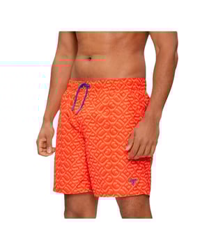 Guess Palmas Herren Badehose Orange Synthetik. Authentisches Kleidungsstück der Marke Guess - Streetwear/Sportswear Design von Guess - Guess für Herren, modisch und perfekt für den Alltag - Die orangefarbene Badehose von Guess lässt sich hervorragend mit dem Rest Ihrer Garderobe kombinieren - Bequemes synthetisches Material - klassisch - Palmas -
