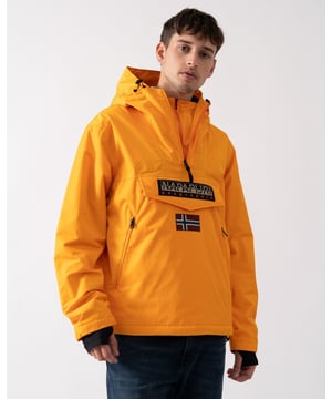 The embodiment of Napapijri's heritage, the Rainforest has been keeping people warm and sleek since 1995. The beloved anorak returns with new rubber branding, a double-zip fastening, ventilation eyelets and an adjustable hem and hood. It's built for the outdoors with breathable, water-resistant fabric and down-free, recycled padding insulation that provides lightweight warmth in cold weather.

Anorak
Waterproof fabric: 3000Mmh20 (suitable for light rain and snow)
Breathable fabric: MVP 3000G/m2-24 hour
Critically taped seams
Side zip fastening
Advanced hood regulation
Ventilation eyelets
Inner cuffs
Adjustable hem
Additional inner collar opening
Patches
Printed details

Main fabric: 100% Recycled PolyesterLining: 100% Recycled PolyesterPadding: Comfortemp® Padding 100% Recycled Polyester
NA4IB9
 