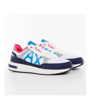 Sneaker Armani Exchange Eagle AX Homme Multicolor Synthetik. Authentischer Schuh der Marke Armani Exchange - Streetwear/Sportswear-Design von Armani Exchange - Armani Exchange für Herren Fashion, perfekt für den Alltag - Sneaker von Armani Exchange in Multicolor, die sich hervorragend mit dem Rest Ihrer Garderobe kombinieren lassen - bequeme Synthetikmaterialien - klassische Schnürsenkel - Eagle AX - Synthetik.