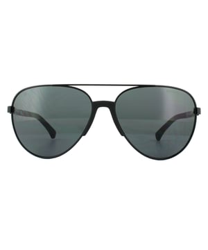 Las gafas de sol Emporio Armani 2059 320387 Matt Black Grey son de forma Victor, están hechas de metal y son para hombre.
