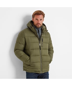For a high-performance mens padded jacket that ticks every box, look no further than Maloney. This mens multi-season jacket is warm and wind resistant, making it ideal for avid walkers and hikers who venture up hills and mountains and along the coast. With bungee cords at the hood, elasticated cuffs, and toggle adjusters at the inner hem, Maloney can be tailored for the perfect weatherproof fit. Handy zip-close pockets allow for safe storage of your essentials while the additional chest pocket is great for storing valuable items such as your phone, wallet, or keys. With a medium weight padding made from sustainable recycled materials, Maloney is a great alternative to down jackets that performs in cold weather.