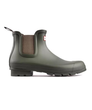 The Original Short Chelsea Wellington Boot From Hunter Is A Green Premium Designer Wellie Boot, Perfect For Wet And Muddy Walks Or Spending Time Pottering Around In The Garden. The Boots Are Fully Waterproof, Hand Crafted And Feature A Heavy-duty Rubber Outsole. A Polyester Lining Keeps Your Feet Comfortable And Snug. They Are Complete With Hunter Branding.