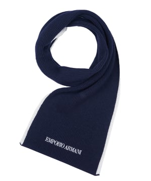 45% viscosa, 25% lana, 25% poliamida, 5% cachemira; bufanda Emporio Armani; Modelo: 6250350A53500035; Mano de obra de alta calidad; Dimensiones (cm): 158 x 28; Detalles del logotipo de Emporio Armani.