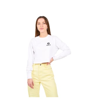 Short sweatshirt Superb.
 Round neckline with ribbed finish.
 Brand embroidery on the front.
 Ribbed finished cuff.
 Seams seen in tone.
 Composition: 100% cotton
 Care:
- Wash at max. 40ºC.
 - Do not use bleach.
 - Iron at low temperature.
 - Do not dry clean.
 - Do not use dryer.