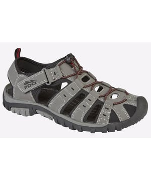 Tackle the trails and long walks with confidence in these PDQ Romper sports sandals, designed with a secure fit and protective toe bumper, a durable rubber outsole, and a comfortable footbed.
- Synthetic Nubuck upper
- Soft textile lining
- Padded footbed
- Touch fastening closure and toggle system
- Heel tab for easy on / off wear
- TPR Sole