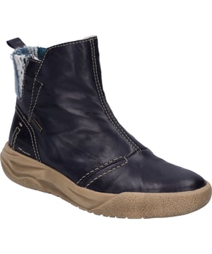 Deze enkellaars is door ons vervaardigd uit duurzaam leder. Voor weldadig warme voeten is de enkellaars gevoerd met pluche. Het model Alina 51 gelaat een eenvoudige instap dankzij een praktischeritssluiting. De TopDryTex technologie maakt de schoen tegelijkertijd ademend. Dit model heeft een uitneembare zool om zich te kunnen omkleden. De productiemethode Strobel wordt gewoonlijk gebruikt voor loopschoenen en maakt schoen bijzonder comfortabel. Met de G-schoenbreedte, biedt de enkellaars Alina 51 een normale breedte aan de voet. Waar u ook gaat, dit alledaagse model Alina 51 vergezelt u door dik en dun.