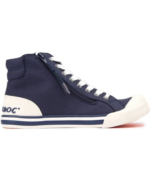 Damen Rocket Dog Damen Jazzin Sneaker - Blau, hergestellt mit leinen.