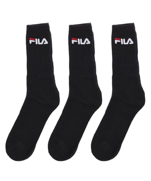 The Fila F9505 unisex tennis socks are a classic and versatile option for tennis lovers and those looking for comfort in their sporting activities.
 The Fila F9505 tennis model is a basic sock designed to provide comfort and support during tennis sessions or other sports activities.
 High-top socks.
 It is made with high quality materials that guarantee durability and resistance.
 The Fila F9505 tennis socks are designed with athletes in mind and meet the brand's quality standards. The 3-pack of socks gives you the convenience of having several pairs at your disposal, so you always have clean socks ready to wear during your sports activities.
 Composition: 65% Cotton; 34% Polyester; 1% Elastane
 Care:
Machine wash at maximum 30º.
 Do not use bleach.
 It does not allow the use of a dryer.
 It does not allow the use of an iron.
 Do not dry clean.