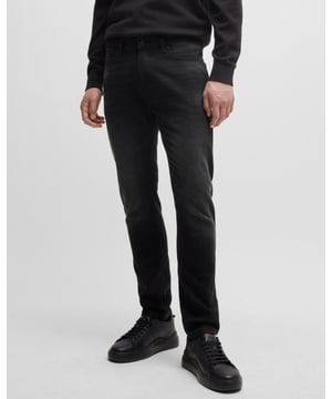 Mens HUGO Extra Slim-Fit Jeans in black.- Button and zip closure.- Side pockets. - Back patch pocket.- Extra-slim fit.- Ref: 50524229005