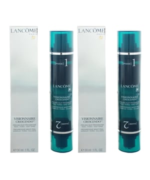 Lancome Visionnaire Crescendo 2 Phase Progressive Night Peel  combines two formulas to be used over 28 nights as part of a skin training regime to leave your skin feeling smoother and more even. It gently exfoliates the skins surface cells to address skin concerns. It targets the appearance of pores, dark spots,  skin texture, fine lines and wrinkles.