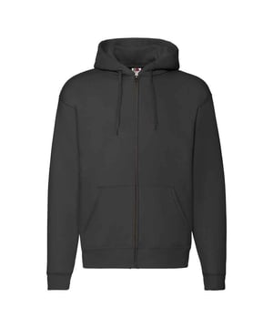 Material: 70% Cotton, 30% Polyester. Fabric: Single Jersey. Design: Plain. 280gsm. Hood Features: Double Layer, Drawcord, Self Fabric. Hem: Elasticated, Ribbed. Drop Shoulder, Metal Zip Pull, Taped Neck, Twin Needle Stitching. Cuff: Elasticated, Ribbed. Neckline: Hooded. Sleeve-Type: Long-Sleeved. Pockets: 2 Front Pockets. Fastening: Full Zip. Sustainability: Amfori, Better Cotton Initiative, BSCI, Fair Labor Association, No Child Or Forced Labour Used, Oeko-Tex Standard 100 Certified, WRAP Certified.
