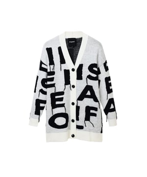 Marca: Desigual   Género: Mujeres   Tipo: Cárdigan   Color: Blanco   Patrón: Estampado   Escote: Pico   Mangas: Manga larga   Cierre: Botones   Temporada: Otoño/invierno