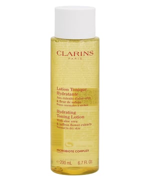 Clarins Hydrating Toning Lotion hydrates the skin to feel fresh and comfortable. Enriched with aloe vera & saffron flower extracts  it promotes the natural balance of the skin