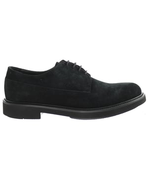 Emporio Armani Coconut Formal de gamuza negro Zapatos para hombres X4C451_XF053_00002