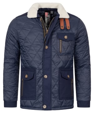Moderne Steppjacke für Männer: Geo Norway H-333 Stilvolle Wärme mit der Geo Norway Herren Steppjacke H-333  Die Geo Norway Herren Steppjacke H-333 vereint Stil und Funktionalität auf perfekte Weise. Mit ihrem hochwertigen Design und den funktionalen Details ist sie die ideale Wahl für den modernen Mann, der Wert auf Komfort und Style legt.  Gemütlicher Teddyfell-Kragen für Extra-Wärme  Diese Steppjacke ist mit einem gemütlichen Teddyfell-Kragen ausgestattet, der nicht nur stylisch aussieht, sondern auch für zusätzliche Wärme und Komfort sorgt. Selbst an kalten Wintertagen halten Sie sich mit dieser Jacke angenehm warm.  Praktische Taschen für Ihre Essentials  Die Jacke verfügt über zwei geräumige Seitentaschen und eine Brusttasche, in denen Sie Ihre wichtigsten Gegenstände sicher aufbewahren können. Ob Handy, Schlüssel oder Geldbörse - hier ist alles gut verstaut und schnell griffbereit.  Warm gefüttert und winddicht für zuverlässigen Schutz  Dank ihres warmen Futters und der winddichten Eigenschaften schützt Sie diese Jacke zuverlässig vor Kälte und Wind. Egal ob beim Spaziergang in der Natur oder beim Stadtbummel - mit dieser Steppjacke sind Sie bestens gerüstet.
