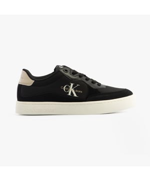 Calvin Klein CLASSIC CUPSOLE Mens Trainers Black/Eggshell/White

 Upper Material: Leather/Suede

Lining Material: Polyester

Sole Material: Rubber

Closure/Fastening: Lace-Up

Features: Comfort,Breathable

Toe Shape: Round

Shoe Width: Regular

Item Weight: 1 KG

Heel Height: Flat (Under 2.5cm)

Shoe Shaft Height: Low Top

Trainer Style: Casual

Gift Boxed: No
Product Code: YM0YM010330GR
