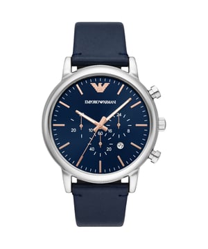 Emporio Armani AR11451 - Reloj para hombre cuarzo acero inoxidable• material: acero inoxidable• cristal: minèral• pulsera: cuero• correa: plateado• resistencia al agua: 50 m (5 ATM)• tamaño de la caja: 46 mm
