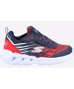 Brighten up your style in lightweight athletic comfort with the Skechers Magna-Lights - Maver shoe. This light-up trainer features a mesh and synthetic upper with a stretch-laced front.
- Light-up shock-absorbing midsole- Lightweight slip-on style sneaker design- Breathable mesh and synthetic upper- Cushioned comfort insole- Hook and loop front closure and stretch-laced panel- Flexible traction outsole