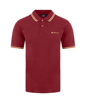 Ben Sherman Twin Tipped Mens Burgund Polo -Hemd