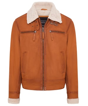 This rugged yet refined bomber jacket is a wardrobe staple. Crafted from genuine sheep suede, it exudes timeless style and durability. The plush faux fur lining offers exceptional warmth and comfort, making it ideal for colder months. With its classic aviator design and functional features like zipped pockets, this jacket is as practical as it is fashionable.

Bullet Points:

Material: Real sheep suede exterior, faux fur lining
Features: Two front zipped pockets, aviator style, adjustable waist
Comfort: Warm and cozy thanks to the plush faux fur
Style: Classic and versatile, perfect for casual or semi-formal occasions
Durability: Built to last with high-quality materials and construction
