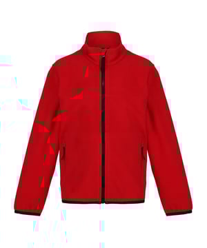 Materiaal: Polyester. Stof: Geborsteld, Microfleece. Ontwerp: Contrast. 170gsm. Stoftechnologie: Anti-Pilling, Lichtgewicht, Sneldrogend. Stoffen ritssluiting. Mouwtype: Met lange mouwen. Halslijn: Staande Kraag. Manchet: Stretch Binding. Zakken: 2 Zijzakken, Rits. Bevestiging: Volledige ritssluiting. Hem: Stretch Binding. Duurzaamheid: Gemaakt van gerecycleerde materialen, duurzame materialen.