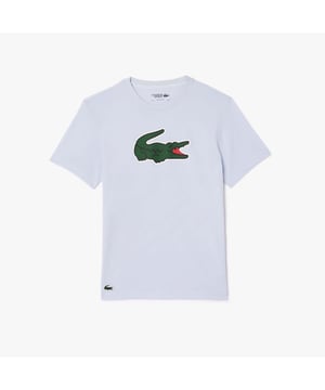 Men's Lacoste Sport Ultra-Dry Croc Print T-shirt.- Technical jersey.- Regular fit, straight cut.- Crew neck.- Print on front.- Silicone crocodile on front. Material: 65% Cotton, 35% Polyester. Ref: TH7513IL4.