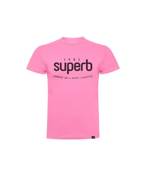 Short sleeve t-shirt Superb.
 Round neckline with ribbed finish.
 Front brand print.
 Seams seen in tone.
 Composition: 100% cotton
 Care:
- Wash at max. 40ºC.
 - Do not use bleach.
 - Iron at low temperature.
 - Do not dry clean.
 - Do not use dryer.