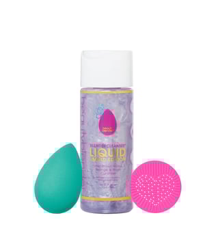 Perfect for the beauty minimalist, this 3-piece set includes the core essentials. The super-soft foam easily blends foundation to a seamless, real-skin finish. You ll also get a Blendercleanser and scrubber to keep tools immaculate.
