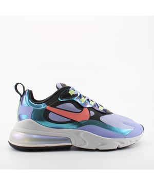 Nike Air Max 270 React Purple Textile Womens Lace Up entrenadores CU4818 001