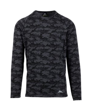 92% Polyester, 8% Elasthan. Stoff: 4-Wege-Stretch, mit Fleece hinterlegt, gestrickt. Design: Logo, Gedruckt, Strukturiert. Ärmel-Typ: Lang-Ärmel, Raglan. Ausschnitt: Rundhalsausschnitt. Stoff-Technologie: Duo Skin, feuchtigkeitstransportierend, schnell trocknend. Flache Nähte.