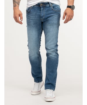 Unverzichtbar für jeden Kleiderschrank: Lorenzo Loren Herren Jeans LL-4002 Klassisches Design in Blau Die Lorenzo Loren Herren Jeans LL-4002 präsentieren sich in einem zeitlosen Blauton, der sich mühelos in jede Garderobe integrieren lässt. Das klassische Five Pocket Style Design kombiniert Funktionalität mit einem modernen Look, ideal für den stilbewussten Mann von heute. Egal ob für den Alltag oder besondere Anlässe, mit diesen Jeans bist du immer gut gekleidet.  Komfort und Flexibilität dank Stretch-Denim Diese Jeans bestehen aus hochwertigem Stretch-Denim, der eine perfekte Passform garantiert und maximale Bewegungsfreiheit bietet. Der mittlere Bund und der praktische Hosenschlitz mit Reißverschluss sorgen für zusätzlichen Tragekomfort und Sicherheit. Diese Jeans sind nicht nur bequem, sondern auch extrem strapazierfähig, ideal für den täglichen Gebrauch.  Vielseitig und trendig Mit ihrem stone washed Finish verleihen die Lorenzo Loren LL-4002 Jeans jedem Outfit eine lässige, aber dennoch gepflegte Note. Kombiniere sie mit einem einfachen T-Shirt und Sneakers für einen entspannten Look oder mit einem Hemd und Lederschuhen für einen eleganteren Auftritt. Diese Jeans sind ein vielseitiges Must-Have, das in keiner Herrengarderobe fehlen darf