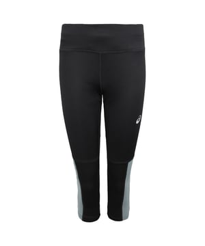 Have the confidence to really push yourself on your next run in the women's SPORT RACE KNEE TIGHT capri running tights by ASICS. These tights have excellent moisture management properties for enhanced comfort when you're breaking a sweat.

The tights are made from a four-way stretch knit fabric that's quick-drying and moisture wicking, helping provide freshness no matter how far you want to run today.

The waistband is elasticated for a better fit, and it also has a drawcord so you can adjust the tights to suit your shape.

Essentials can be easily stowed in the discreet zip back pocket, and for increased visibility when running in dimmer light, there's a reflective print panel on the lower leg, plus silver reflective spiral branding.

Quick-drying, moisture wicking fabric
Elasticated waistband with drawcord for adjustability
Zip back pocket for storage
Silver reflective spiral branding
Reflective print panel at lower leg