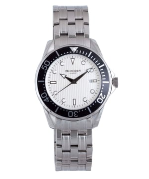 Rudiger: reloj plateado Chemnitz para hombre