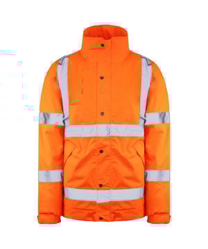 Dickies High Visibilidad Zip Up Orange Men Reflective Bomber Jacket Sa22050 Orne