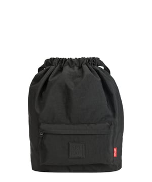 A medium-sized drawstring backpack made in crushed nylon fabric. This practical everyday backpack has plenty of space and multiple pockets for you to organise your essentials. Its lightweight and stylish design will complement any outfit. Ideal for heading to school, daily commuting or a weekend away. Features: , Artsac rubberised patch logo, Drawstring opening, Adjustable shoulder straps, Exterior front and back zipped pocket, Internal zip and slip pockets, Splash proof crushed nylon Style Ref: 50295 BLACK