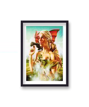 Dimensions - 297mm (w) x 420mm (l). Printed on 240gsm Matte Ultra white paper, offering a smooth finish with ultra vivid colours. All of our frames are FSC certified and handmade in the UK by our qualified framers.The frames are professionally finished and ready to hang. We use Clarity + premium synthetic glazing.  The wood measures 20mm face x 22mm depth.